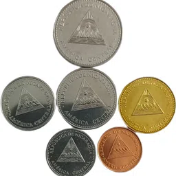 bidinnhobbys Nicaragua Set of 6 Gem Unc coins Modern Coin Collection image 2
