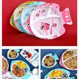 jp enterprise Bamboo Kids Dinnerware Set Dinner Set image 4