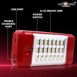 pick ur needs Solar Power Bank Cum 21 Hi-Bright Led 6 hrs Lantern Emergency Light image 4