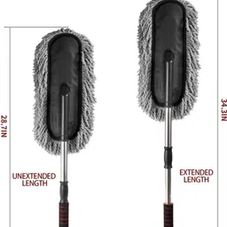 flipkart smartbuy Microfiber Flexible Duster Car Cleaning Accessories with Expandable Handle Microfibre Wet and Dry Brush image 2