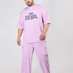 chkokko Men Top & Pyjama Set Purple Printed image 4
