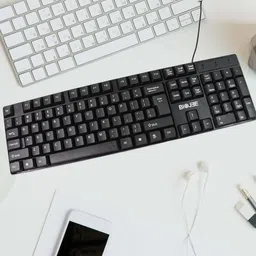 Natation Wired USB Keyboard – 104 Keys Full-Size Keyboard for PC & Laptop Use Wired USB Standard Desktop Keyboard Compatible with Desktop, Laptop, Mac image 3