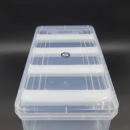 ufenterprises Multipurpose transparent plastic storage box with 4 rods for women and girls STORAGE BOX, BANGLE BOX, VANITY BOX Vanity Box image 3