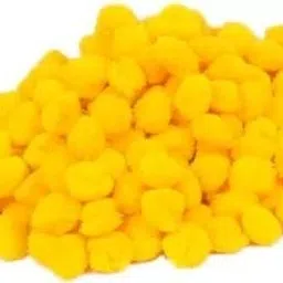 pushpa creation Cotton YELLOW Colour Pom Pom balls for Craft pack of 100-picture-23