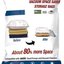 Vacuum Compressed PP Space Saver Storage Bags, Small (50cm x 60cm). Pump Not included. High Volume Storage Vacuum Bags High Volume Storage Vacuum Bags-image-1