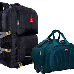 Rucksack Backpack and Duffel Bag With Wheels Combo Pack of 2 For men and women Rucksack- 40 L-image-89