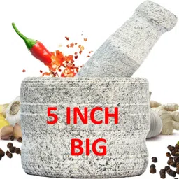 our rural stone crusher okhli for kuttani hamam dastat stone 5 inch (BIG) Kitchen Tool Set image 1
