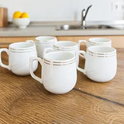 shailzz's Pack of 6 Bone China Tea Cups Set of 6 | Coffee Mugs for Home Office, perfect for gifting image 2