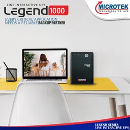 Microtek Line Interactive LEGEND 1000 230 V Line-interactive Tower Model UPS with Overload Protection 3 Outlet Plugs image 5