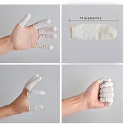gsk cut Disposable Finger Cots Latex Rubber Latex Safety Gloves image 4