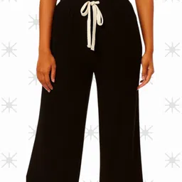 empracee Women Comfort Fit Black Cotton Blend Trousers-picture-32