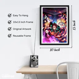 wallify All Characters | Demon Slayer Framed Poster | Anime Framed Posters Paper Print image 3