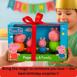 mahi zone Peppa Pig Family Set of 4, Peppa Pig, George, Daddy Pig, Mommy Pig Toys _M528 image 4
