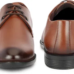 narki Synthetic Leather Burgundy Textured Horsebit Formal shoes Derby For Men image 4