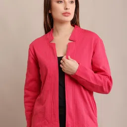 raabta fashion FLEECE Solid Coat For Women image 1