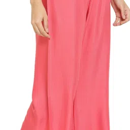 aasma creatives Women Regular Fit Pink Viscose Rayon Trousers image 3