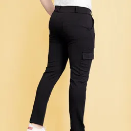 combraided Men Comfort Fit Multicolor Lycra Blend Trousers image 2