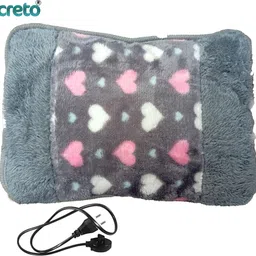 Velvet Fur Heat Bag for Full Body Pain Relief Cordless Gel Electric 1 L Hot Water Bag-image-8