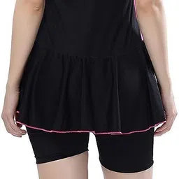 zium Self Design Women Black Swimsuit image 2