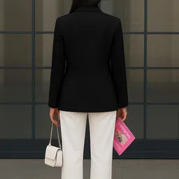 aarominfinity Women Solid Single Breasted Festive, Wedding, Formal, Casual, Party Blazer image 2