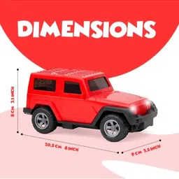 twing enterprises High Speed Rechargeable RC Thar Car with LED Lights & Remote Control image 3