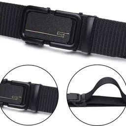 loopa Men Casual, Formal, Party, Evening Black, Grey Nylon Belt image 3