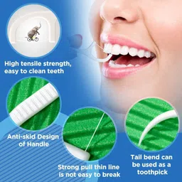 yugrox 3 in 1 Tooth Cleaning Dental Floss Tooth Pick for Teeth Cleaner Floss Thread image 3