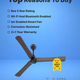 atomberg Renesa smart+ 1200mm Earth Brown 5 Star 1200 3 Blade Ceiling Fan image 4