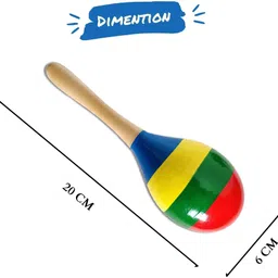 zeroonecraft Wooden Non Toxic Colourful Rattle Rattle image 3