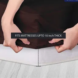 shree nainath fashion King Size Elastic Strap Terry Cotton Stretchable, Waterproof Mattress Cover image 2