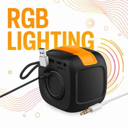 fire turtle SonicX Portable Speaker | RGB LED Lights, Deep Bass, 14H Backup Powerful Sound 7 W Bluetooth Party Speaker image 3