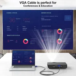 OG X NEXA WITH DEVICE VGA Cable 1.5 m Vga To Vga Cable 1.5 M Support Pc, Monitor, LCD, LED, Plasma, Projector, TFT image 4