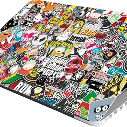 Skinny Full & Body Laptops Skin Bubble-Free HD Quality Sticker FBD_SK1_Multi Catoon Babble free Vinyl Laptop Decal 15.6 image 3