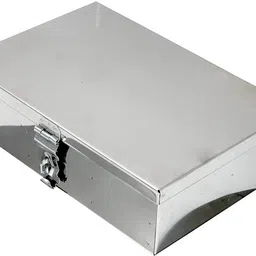gvanys Stainless Steel Storage Boxes, Cash Peti, Pooja Peti,Safe Locker Box -7 Inch Box Cash Box-picture-27