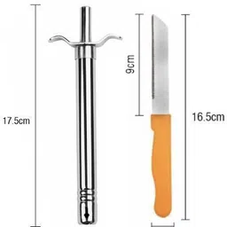 greenchef Stainless Steel Kitchen Gas lighter with Knife - Yukthi Steel Gas Lighter image 2