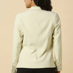 allen solly Women Solid Single Breasted Formal Blazer image 3