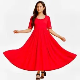 prince garment Cotton Rayon Stitched Anarkali Gown image 3