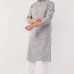 sypher boutique Men Cotton Blend Kurta Pyjama Set image 1