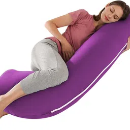 linenovation Microfibre Solid Pregnancy Pillow Pack of 1-picture-20