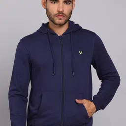 allen solly Men Full Sleeve Solid Hooded Sweatshirt-picture-20