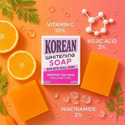 cosmaura Korean Whitening Soap Bye Dull Skin, Remove Tanning, Brightening Face image 2