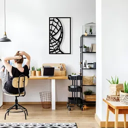 Gojeeva Black 1 Piece Wood Wall Paintings image 2