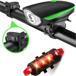 highrider USB Rechargeable Cycle Light & Horn & Tail Light Combo LED Front Rear Light Combo-picture-13