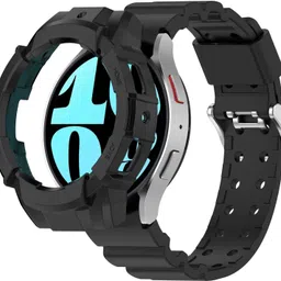 Zapper Rugged Case and Strap Combo Compatible with Samsung Galaxy Watch 7 (44mm) – 2-in-1 Detachable Design | Heavy Duty Protection | Breathable Band Smart Watch Strap (Black) Smart Watch Strap-picture-19