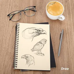 labuk 2pcs Blank Journal Notebook Unlined Spiral Notebook, A5 Soft Cover Sketch Book A5 Notebook Blank 100 Pages image 4