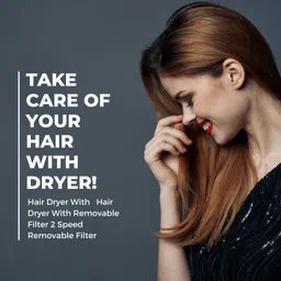 QURACK 2888 Salon Hair Dryer 1500 Watt with Removable Filter 2 Speed and 2 Heat Setting Hair Dryer image 5