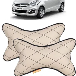 autofit Beige, Black Leather Car Pillow Cushion for Maruti Suzuki-picture-36