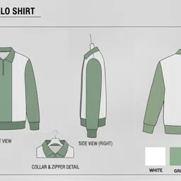 try this Men Colorblock Polo Neck Cotton Blend Light Green T-Shirt image 4