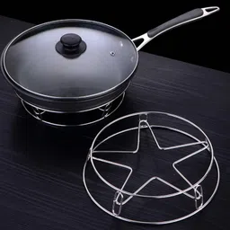 prime avtar Stainless Steel Trivet Cooling Pot Rack Hot Pot Holder Steamer Rack Steel Trivet image 5