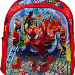 prezzie villa 9pcs Spider Bag, Watch Pencil Box, Pencil, Crayons, Eraser, Ruler Sharpener Set Waterproof Backpack image 2